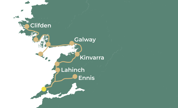 Along the Wild Atlantic Way day 3 map